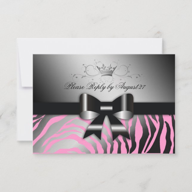 311 Nuit Zebra Shimmer noir Bow rose RSVP (Devant)