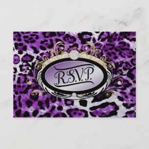 311 Opulent Gold Purple RSVP Leopard Metallic
