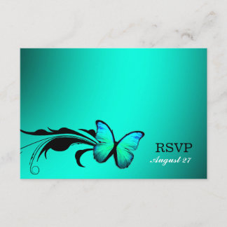 311 Papillon lustré bleu turquoise RSVP