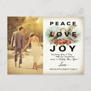 311 Peace Love Joy Vintage Christmas Carte postale