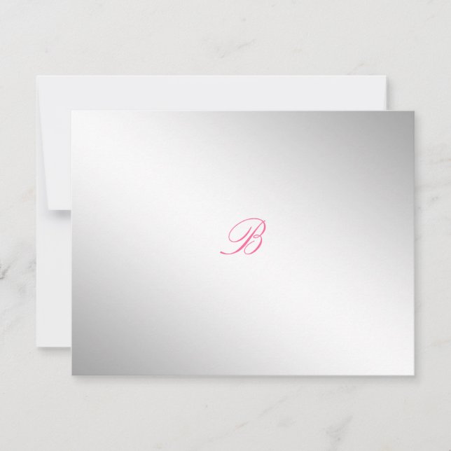 311-Silver Divine | Carte RSVP rose lustre (Devant)