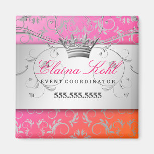 311-Silver Divine Dreamsicle Business Magnet