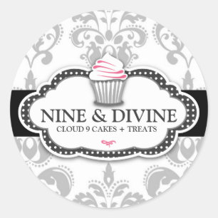 311 Sticker Cupcake blanc gris divin