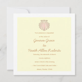 311-Sweet Shell Ecru Invitation