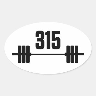 315 livres. Sticker Barbell