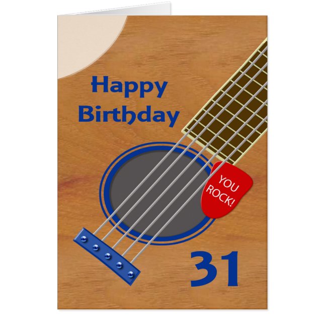31e anniversaire Guitare Joueur Anniversaire (Devant)