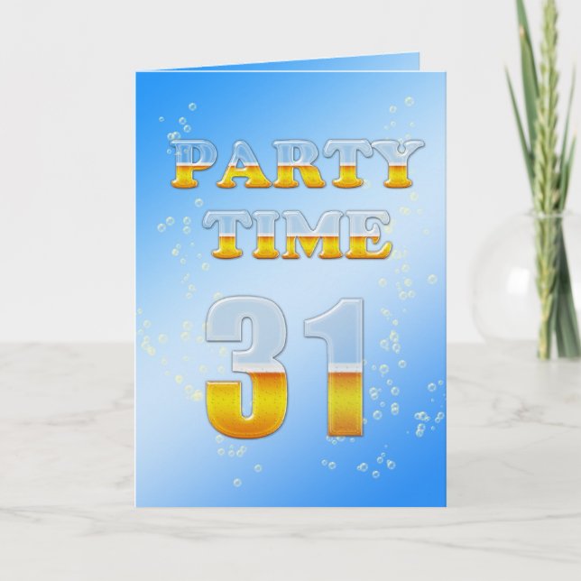 31e anniversaire invitation fête avec beaucoup de  (Devant)