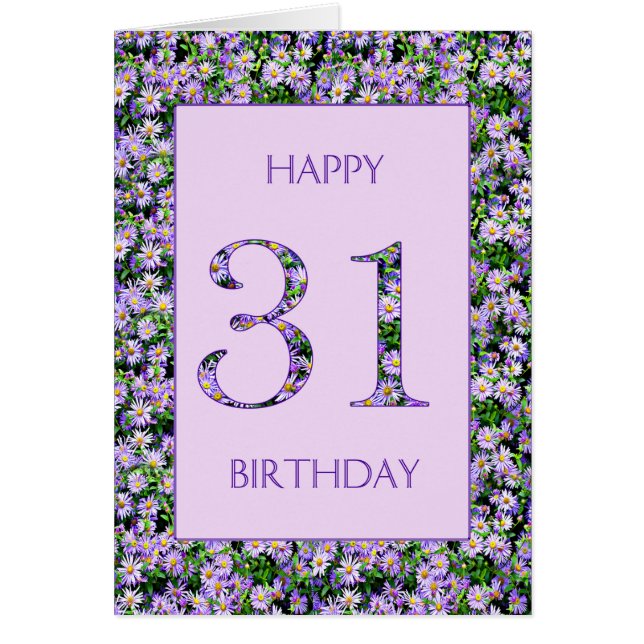 31st Birthday Purple Daisies (Devant)