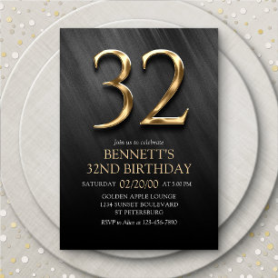 32e Invitation d'anniversaire