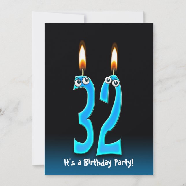 32e Invitation de fête d'anniversaire (Devant)