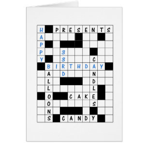 33e anniversaire, Mot de passe Puzzle carte d'anni