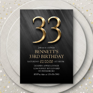 33e Invitation d'anniversaire