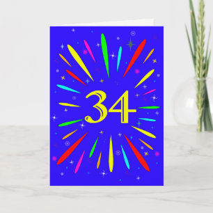 34e anniversaire carte d'explosion