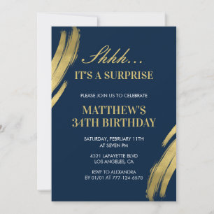 34e anniversaire invitation Surprise party Men Nav