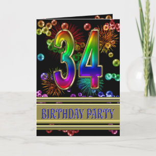 34e Birthday Invitation