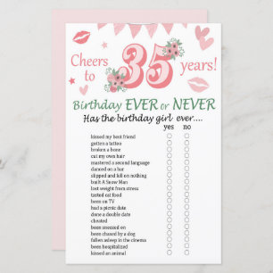 35 e anniversaire Jeu jamais ou jamais