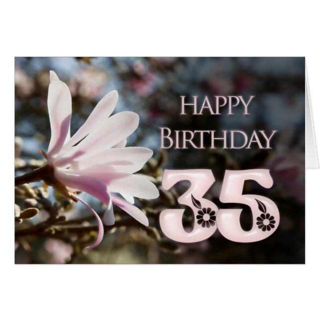 35e anniversaire avec magnolia (Devant horizontal)