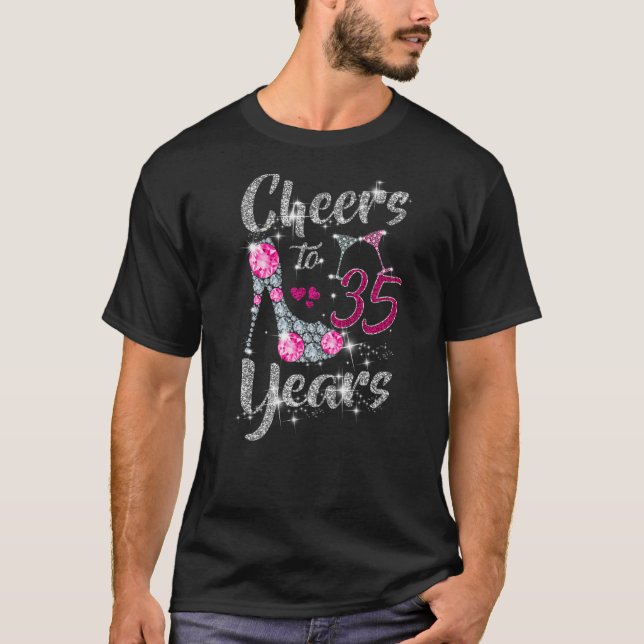 35e anniversaire Cheers à 35 ans Vin haut ici (Devant)