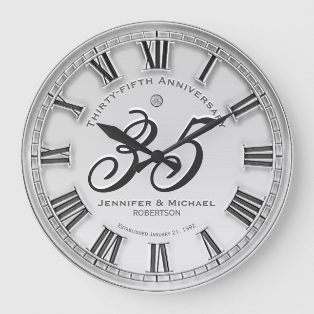 35e Anniversaire de Mariage Grande Horloge (Recto)