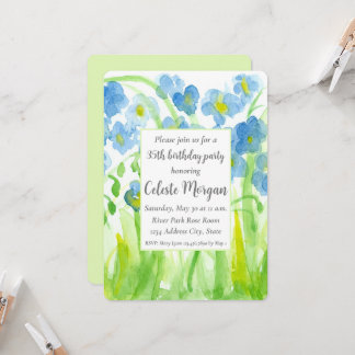 35e anniversaire Invitation fête Fleurs sauvages b