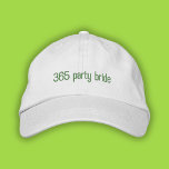 365 Fête Mariée Green Pop Girl Été papa Casquette<br><div class="desc">chic minimaliste 365 parti mariée brodé père casquette en texte vert</div>