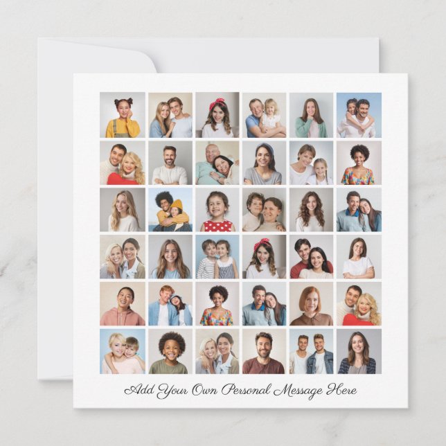 36 Photo Collage Ajoutez Votre Propre Carte Plat D (Devant)