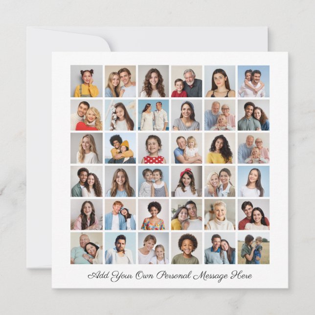 36 Photo Collage Ajoutez Votre Propre Carte Plat D (Devant)