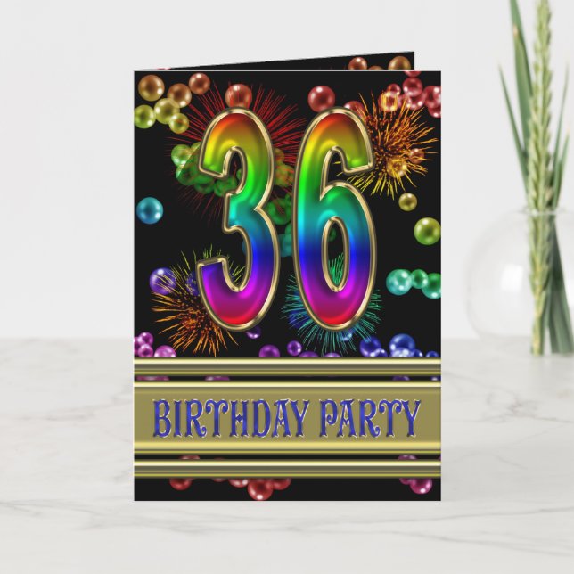 36e fête d'anniversaire Invitation (Devant)
