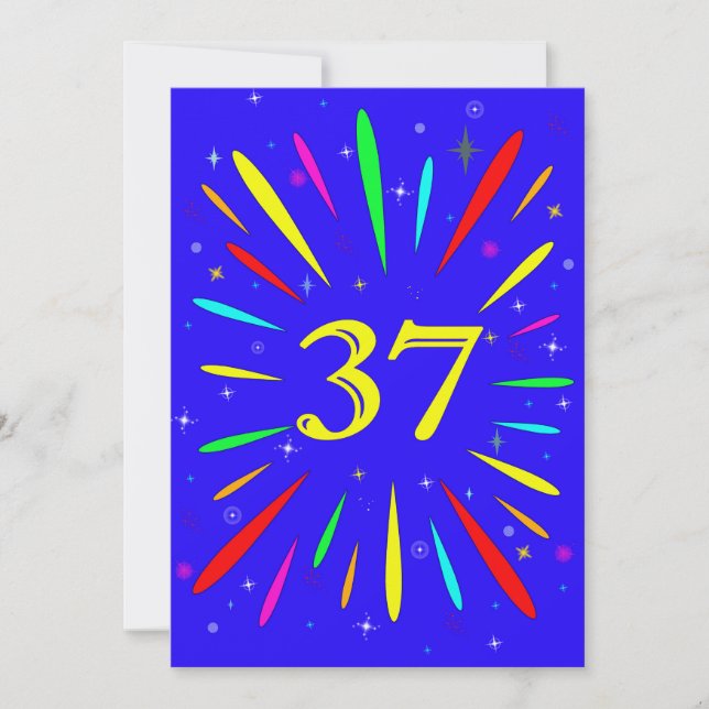 37e anniversaire Fête Invitation Explosion (Devant)