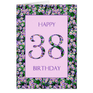 38e anniversaire de marguerites violettes