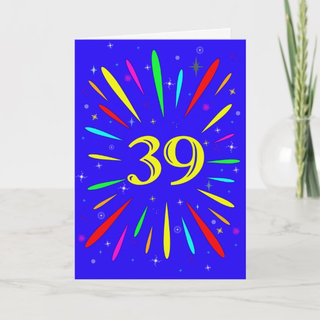 39e anniversaire carte d'explosion (Devant)