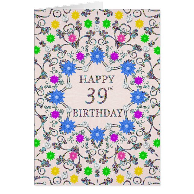 39e anniversaire Fleurs Abstraites  (Devant)