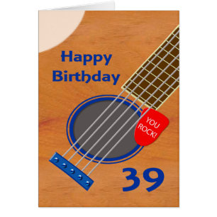 39e anniversaire Guitare Joueur Anniversaire