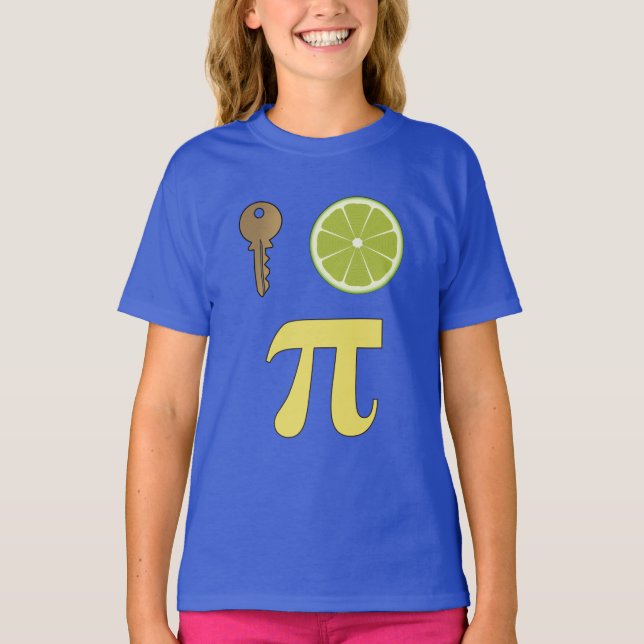 3.14 Clé Lime Pie Pi Pun Drôle Mathe T-Shirt (Devant)