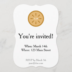3.14 Pie avec Invitation Pi Crust