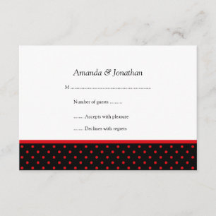 3,5 x 5 points Polka rouges et noirs RSVP