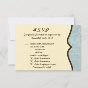 3,5 x 5 R.S.V.P Carte de réponse I Mustache You a