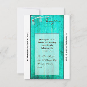 3,5 x 7 Carte de réception Mason Jar Chaîne Lumièr