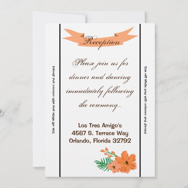 3,5 x 7, carte de réception Printemps Hibiscus Flo (Devant)