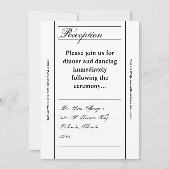 3,5 x 7 Carte Réception Typographie moderne Journa (Devant)