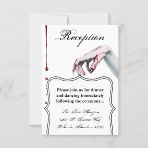 3.5x5 Carte de réception vampire à goutte de sang