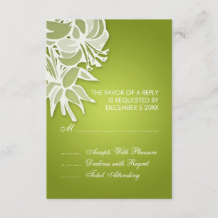 3,5x5 Lime Lily Bouquet Elegant RSVP