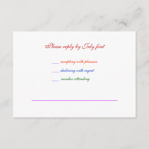 3,5x5 Mariage gay Rainbow LGBT Pride RSVP Basic