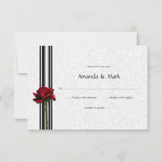 3,5x5 Rose rouge RSVP (Devant)