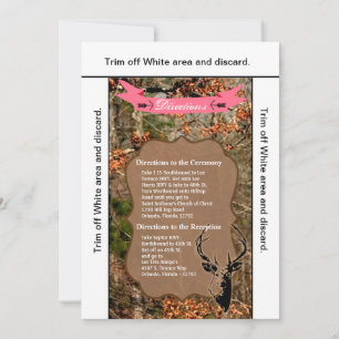 3,5x6 Carte de direction Chasse aux cerfs Camo de