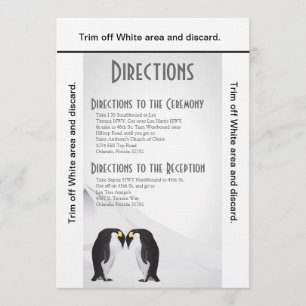 3,5x6 Cartes de direction - Mate de pingouins pour