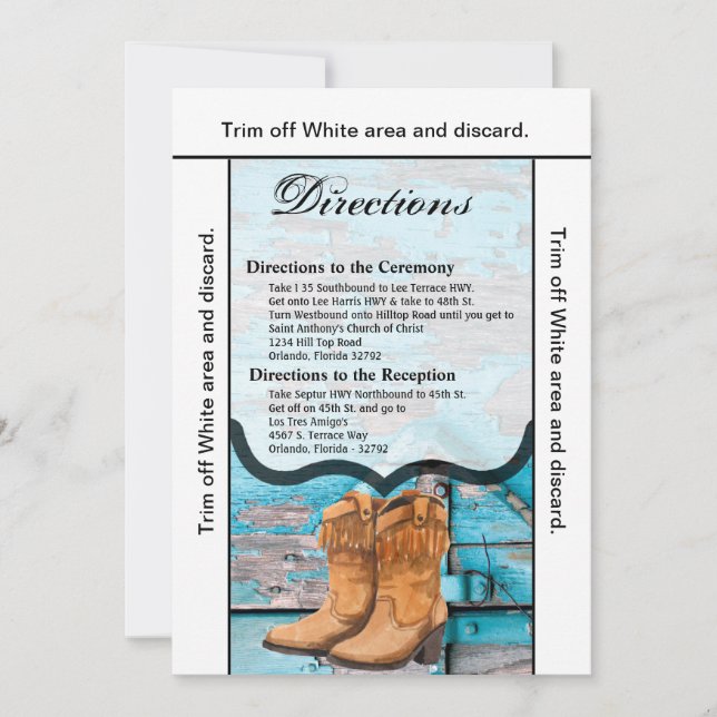 3.5x6 Directions Carte Bleu Botte de porte de gran (Devant)