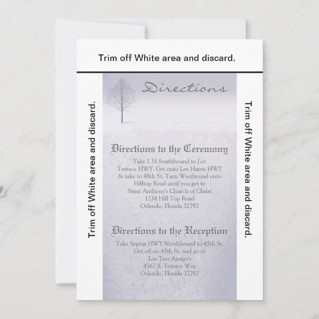 3.5x6 Directions Carte Hiver Wonderland Arbres Nei (Devant)