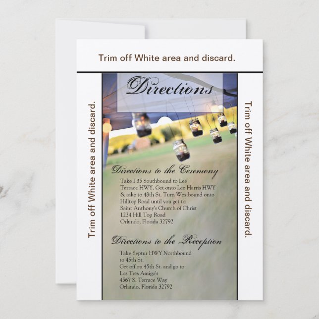 3.5x6 Directions Carte Mason Jar Candle Holders Co (Devant)