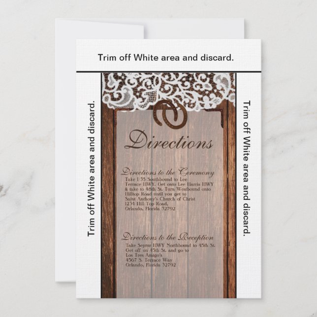 3.5x6 Directions Cartes Chaussures à cheval sur le (Devant)